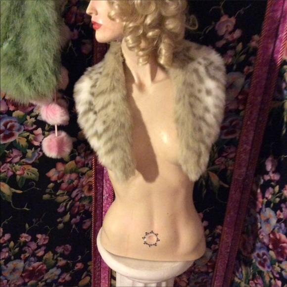 Vintage Accessories - Faux fun fur collar